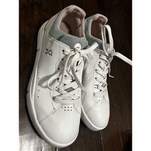 On Women's The Roger Advantage Sneakers White/Rose Pink Sz 9 US